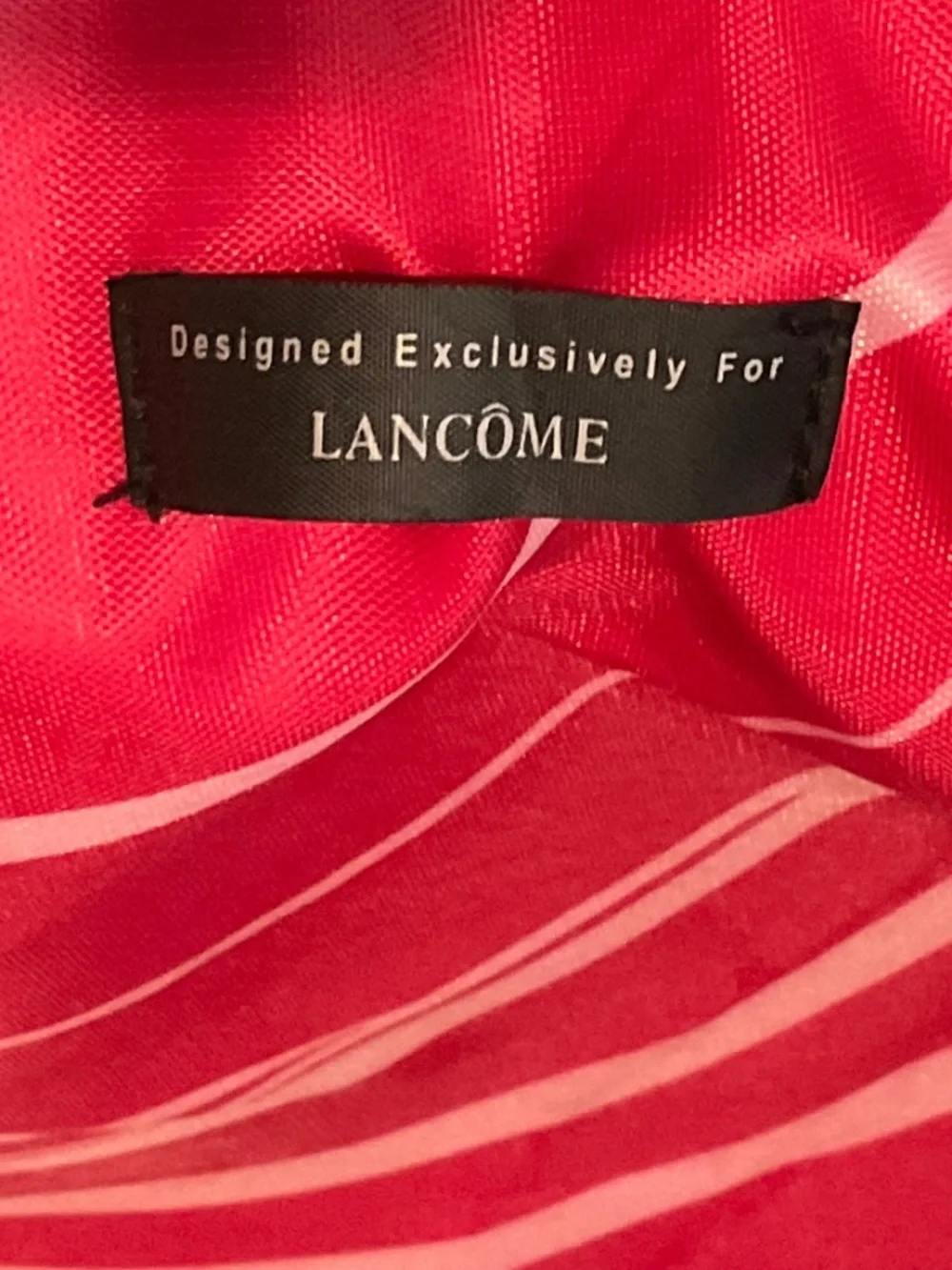 Lancôme Pink Tote Bag with Pineapple Pouch & Nalgene Bottle – 3-Piece Set